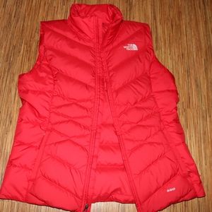 North Face Red Puffer Vest Large